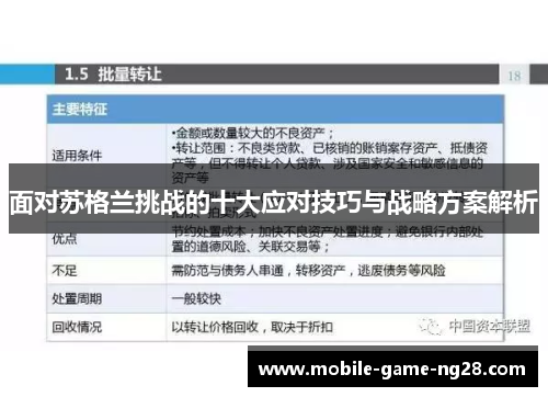 面对苏格兰挑战的十大应对技巧与战略方案解析